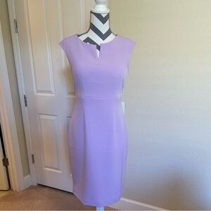 Black Label by Evan Picone sheath knit split neckline crocus dress size 4